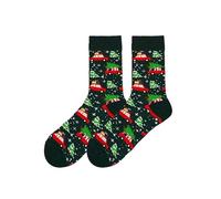 Chaussette sans Couture Vintage- Chaussettes Randonnée Femme De Noël pour Femmes Bas Mi-Longs Base