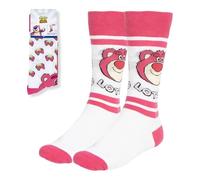 CERDÁ LIFE'S LITTLE MOMENTS Calcetines Lotso, 1 Chaussette Toy Story Blanche et Rose, 36-43 Mixte