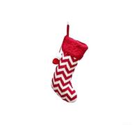Chaussette tricotée pour Noël avec motifs classiques de rennes et flocons de neige, chaussettes légères en tissu adaptées pour accrocher et ranger des bonbons pendant la saison des vacances (A)