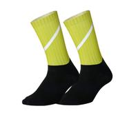 Chaussette Velo Route Homme 1 Paire De Chaussettes De Cyclisme, Chaussettes De Course Fonctionnelles Réfléchissantes, Respirantes, Absorbant La Sueur, Respirantes, Mi-Mollet, Sport,Yellow,1 Piece