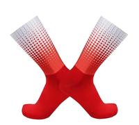 Chaussette Velo Route Homme Chaussettes De Sport Pour Vélo De Route, Chaussettes De Course Renforcées, Conception D'Impression De Points Ondulés, Avec Silicone Antidérapant, Bonne Perméabilité À L'A
