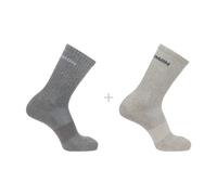Chaussettes 2 paires salomon evasion crew gris
