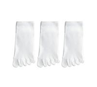 Chaussettes 3 paires de chaussettes en coton respirantes for hommes qui peuvent absorber la sueur, chaussettes de sport à cinq doigts Chaussettes Homme 43-46 (Color : 3 white)
