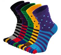Chaussettes 5 Doigts Homme Coton Chaussettes Orteils Séparés Fantaisie Running Chaussette Doigt de Pied Sport Chaussette Five Fingers, Taille 39-44/45-48, 5 paires