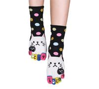 Chaussettes À Bout Doux Pour Bébé Fille Et Garçon, Motif Chat Mignon, Cinq Doigts, Dessin Animé, Animal, Bonneterie, Chaussettes À Cheville Pour Dames