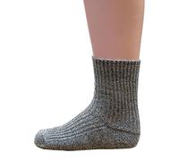 Chaussettes à gros tricots - Cerf naturel - Pour bébé et enfants - 100 % coton (KBT) - Gris -