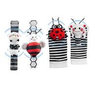 Chaussettes À Hochet Pour Bébé - Jouet Sensoriel Amusant | Ensemble De Hochets De Poignet Et De Pied Pour Bébé,Pour Développement Précoce Stimulation Sensorielle Activité À La Maison Et En