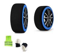 Chaussettes à neige 235/45R20 homologuées pour pneus pneus rayon jante 20 taille XL lot de 2 pièces pour roues motrices avant ou arrière routes hivernales glacées