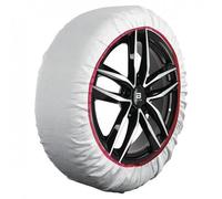 Chaussettes à neige - Textile - 2 pièces - Compatible 195/75-14 à 255/35-20 - Couleur Blanc - Voiture