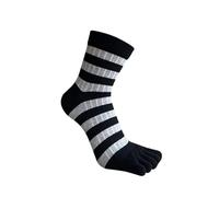 Chaussettes à Orteils Lot de 5 paires de chaussettes courtes à cinq doigts for homme, en coton, à rayures, élastiques, respirantes, idéales for les soirées, toutes saisons(Color 2)
