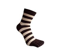 Chaussettes à Orteils Lot de 5 paires de chaussettes courtes à cinq doigts for homme, en coton, à rayures, élastiques, respirantes, idéales for les soirées, toutes saisons(Color 3)