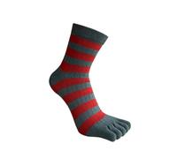 Chaussettes à Orteils Lot de 5 paires de chaussettes courtes à cinq doigts for homme, en coton, à rayures, élastiques, respirantes, idéales for les soirées, toutes saisons(Color 5)