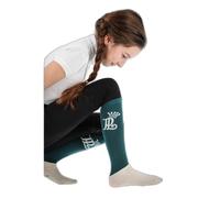 Chaussettes Ã©quitation de concours femme PÃ©nÃ©lope (x2) Vert 31/36