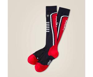 Chaussettes Ã©quitation femme Ariat TEK Slimline Performance Rouge TU