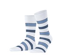 FALKE Marina Stripe M So coton fantaisie 1 paire, Chaussettes Homme, Blanc White 2000, 43-44