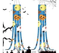 Chaussettes à vent d'Halloween - Décorations fantômes volants - Manche à air - Accessoires de fête d'Halloween | 100 cm - Décorations à suspendre - Fantômes volants d'extérieur pour fêtes effrayantes