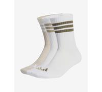 Chaussettes adidas 3-Stripes Cushioned Sportswear Crew blanc pur vert 3 paires - M