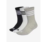 Chaussettes adidas 3-Stripes Cushioned Sportswear Crew gris blanc 3 paires - XXL