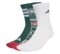 CHAUSSETTES MI-MOLLET GRAPHIQUES CHRISTMAS adidas (3 paires) Collegiate Green / White / Pure Ruby 40-42