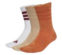 Adidas Chaussettes de sport Stonewash Crew 3 paires sable/homard/bourgogne/blanc Taille 34-36