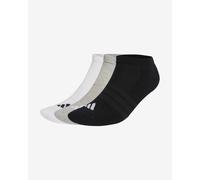 Chaussettes adidas Cushioned Essentials Low Cut gris blanc 3 paires - M