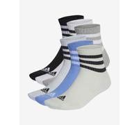 Chaussettes adidas Cushioned Sportswear 3 Stripes noir blanc bleu (3 paires) - S
