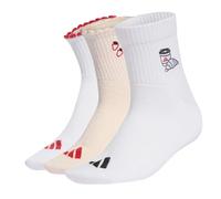 Adidas Chaussettes de sport mixte Graphic 3 paires rosé/rouge vif/noir/blanc Taille 43-45