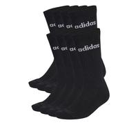 Adidas Chaussettes mi-mollet Mixte LINEAR CUSHIONED 10 paires Noir/Blanc 8.5-10