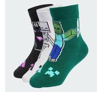 CHAUSSETTES ADIDAS MINECRAFT ENFANTS (3PAIRES) Light Solid Grey / Collegiate Green / Black 28-30