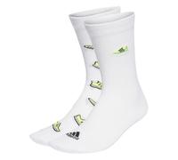 Adidas Mixte Chaussettes (2 Paires) Run X Ultraboost Shoe Love Graphic, White/Lucid Lemon/Black, IB3229, M