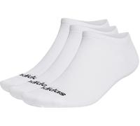 adidas Unisex Thin Linear Low-Cut Socks 3 Pairs, White / Black, 40-42