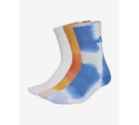 ADIDAS SPORTSWEAR Chaussettes de sport 'Tie-Dye 3 Pairs' bleu / orange / homard / blanc, Taille 37-39