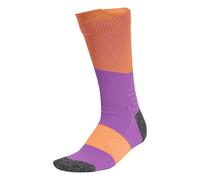ADIDAS PERFORMANCE Chaussettes de sport 'RunxBoost' gris foncé / violet / orange / blanc, Taille 40-42
