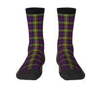Chaussettes amusantes à motif tartan Kelly vert menthe, douces et respirantes, pour hommes et femmes