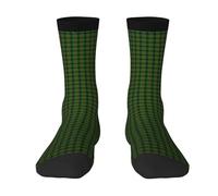 Chaussettes amusantes à motif tartan Kelly vert menthe, douces et respirantes, pour hommes et femmes