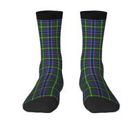 Chaussettes amusantes à motif tartan Kelly vert menthe, douces et respirantes, pour hommes et femmes