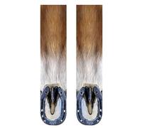 Chaussettes Animaux 3D Pattes de Fer à Cheval Chaussettes Pied d'animal Sabot imprimé Bas drôle 1 Paire, Impression 3D, Impression, drôle, Patte, Fer à Cheval