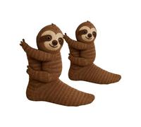 Chaussettes Animaux 3D Tricotées Femmes Double Épaisseur Coton Douces Chaudes Thermiques Confort Hiver Étreinte Chaleureuse Unisexe