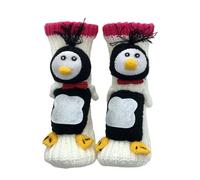 Chaussettes Animaux Tricot 11D Femme Chaussette Animaux Drole, Mignon Et Chaud CrochetéEs À La Main Funny AntidéRapantes Floor Hiver Cadeau Original pour Un Anniversaire Ou NoëL pour Adultes