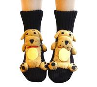 Chaussettes Animaux Tricot 24D Femme Chaussette Animaux Drole, Mignon Et Chaud CrochetéEs À La Main Funny AntidéRapantes Floor Hiver Cadeau Original pour Un Anniversaire Ou NoëL pour Adultes