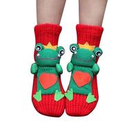 Chaussettes Animaux Tricot 26D Femme Chaussette Animaux Drole, Mignon Et Chaud CrochetéEs À La Main Funny AntidéRapantes Floor Hiver Cadeau Original pour Un Anniversaire Ou NoëL pour Adultes