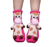 Chaussettes Animaux Tricot 33D Femme Chaussette Animaux Drole, Mignon Et Chaud CrochetéEs À La Main Funny AntidéRapantes Floor Hiver Cadeau Original pour Un Anniversaire Ou NoëL pour Adultes