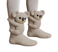 Chaussettes animaux tricotées 3D | Animal Socks | Chaussettes paresseuses 3D drôles | Chaussette compression tricotée forme animal mignon d'hiver | Chaussette chaud Crochet épais, cadeau pour noël