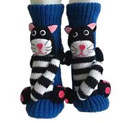 Chaussettes Animaux Tricotées 3D, Chaussettes Animaux Crochetées à La Main, Coton Double Couche, Embrassement Chaleureux, pour Femme Homme Noel Chaussette Drole 3D Knit Animal Socks Rigolote