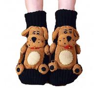 Chaussettes Animaux Tricotées 3D, Chaussettes Animaux Crochetées à La Main, Coton Double Couche, Embrassement Chaleureux, pour Femme Homme Noel Chaussette Drole 3D Knit Animal Socks Rigolote