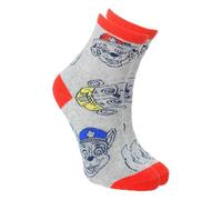 Chaussettes Antidérapantes La Pat' Patrouille pour Garçon, 70% Coton, Design Coloré, Chase Marshall, Motifs Animés (FR/ES, Numérique, 27, 30, Taille normale, Gris)