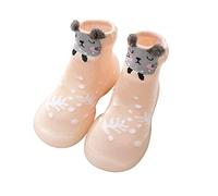 Chaussettes antidérapantes pour bébé - Chaussettes de sol pour fille - Antidérapantes - Chaussettes souples pour enfant - Chaussures d'apprentissage en tricot - Chaussettes amusantes - Chaussettes