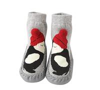 Chaussettes antidérapantes pour bébé - Chaussures d'apprentissage pour fille - Chaussettes antidérapantes pour bébé - Semelle en caoutchouc - Chaussures de sol pour bébé - Chaussures de maison pour