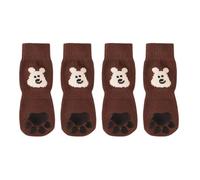 Chaussettes antidérapantes pour chien Lot de 4 pièces antidérapantes douces | Chaussettes pour Empêcher de Lécher les Pattes pour Petits Moyens Grands Animaux Salon Chambre So