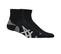 Chaussettes Asics AEG 2 Pack Cushioned Run Quarter Noir Blanc, Taille L